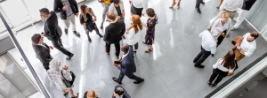 Group of people attending a conference
